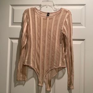 Beige net body suit, smoke & pet free home